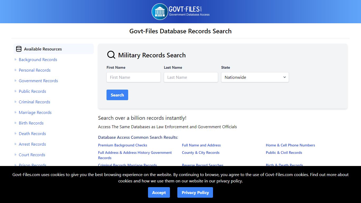 Military Records - Govt-Files